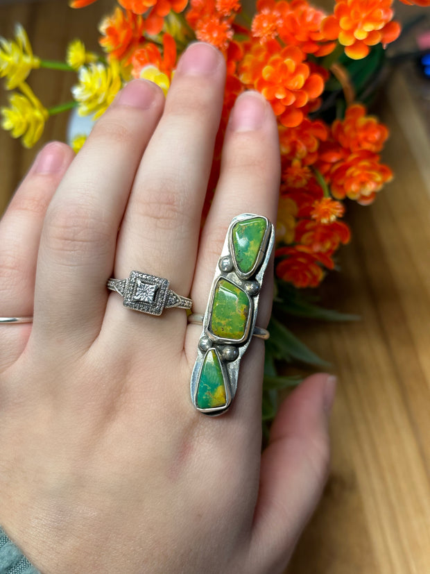 3 Stone Kingman Ring – Turquoise Texas