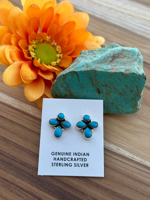 Kingman Turquoise 4 Stone Earrings – Turquoise Texas