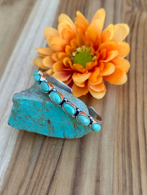 7 Stone Turquoise Cuff – Turquoise Texas
